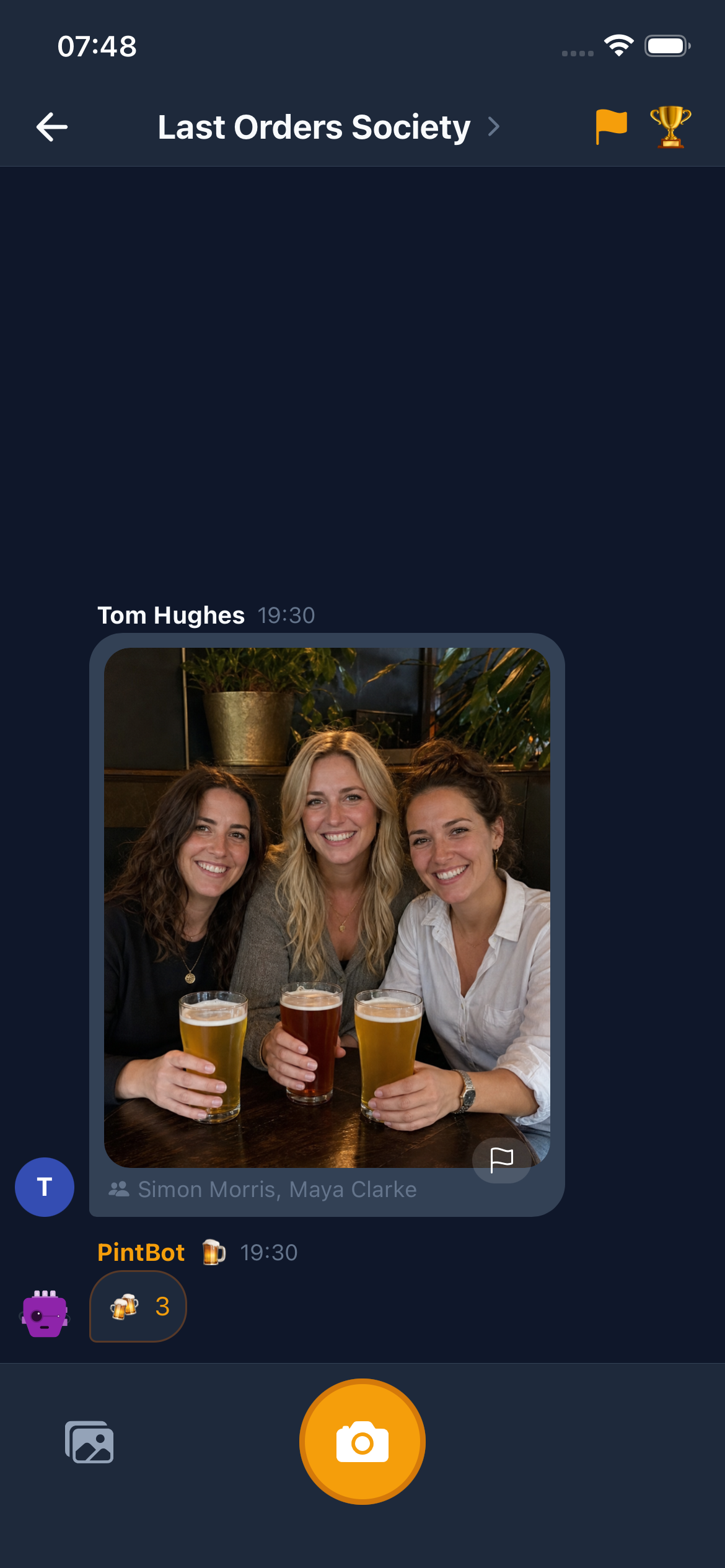 React and cheers a mate