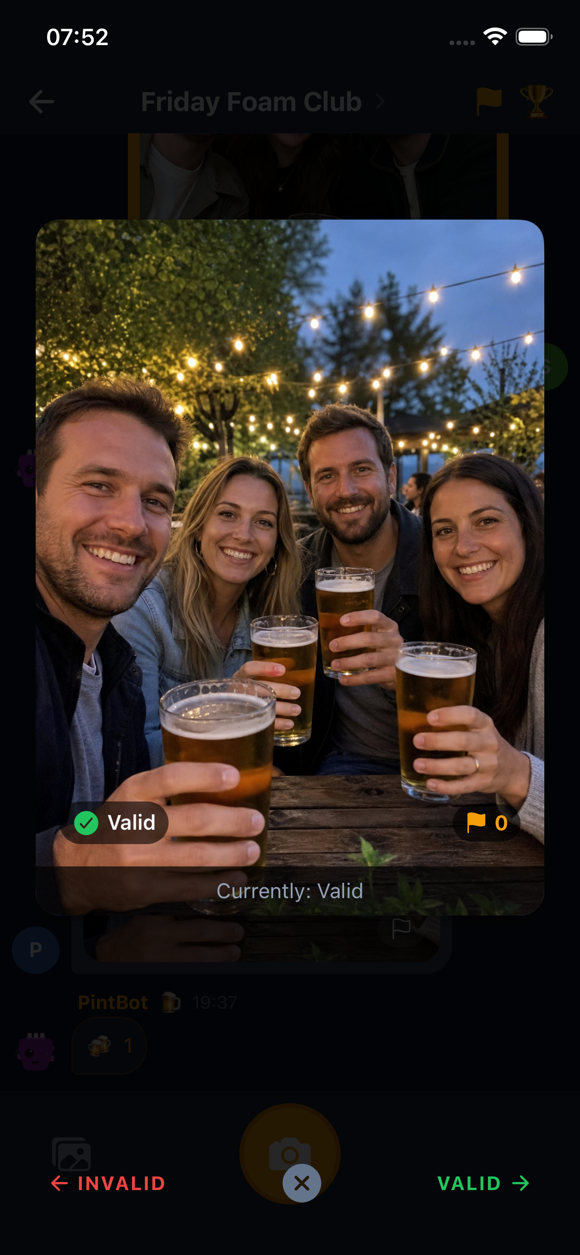 Snap your pint with the camera